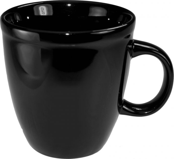 Mocha Mug, Black - Vitrified - 17 Oz.