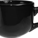 Latte Cup - Black-Vitrified - 16 Oz.