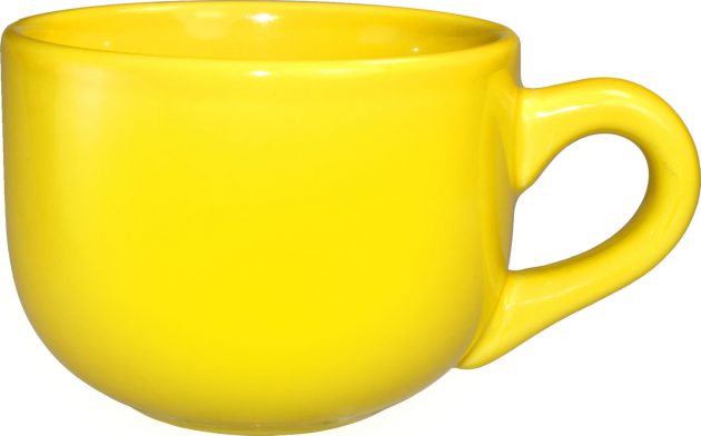Latte Cup - Yellow-Vitrified - 16 Oz