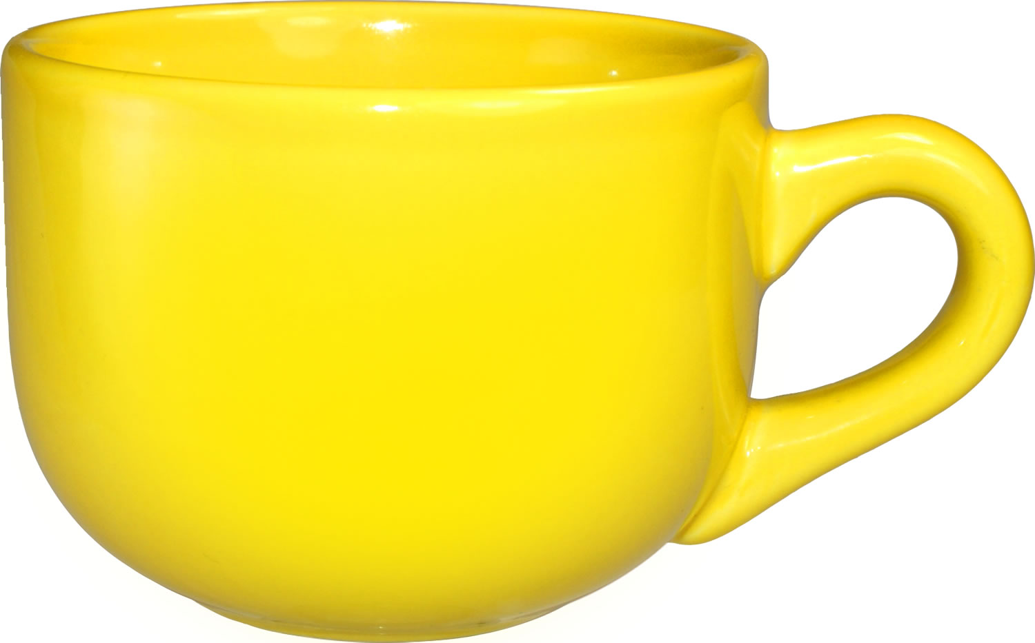Latte Cup - Yellow-Vitrified - 16 Oz - Arswarehouse
