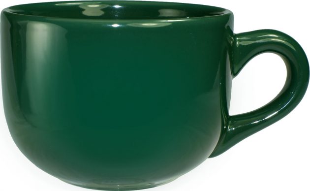 Latte Cup- Green-Vitrified - 16 Oz