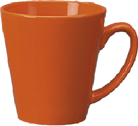 Funnel Cup, Tangerine - Vitrified - 12 Oz