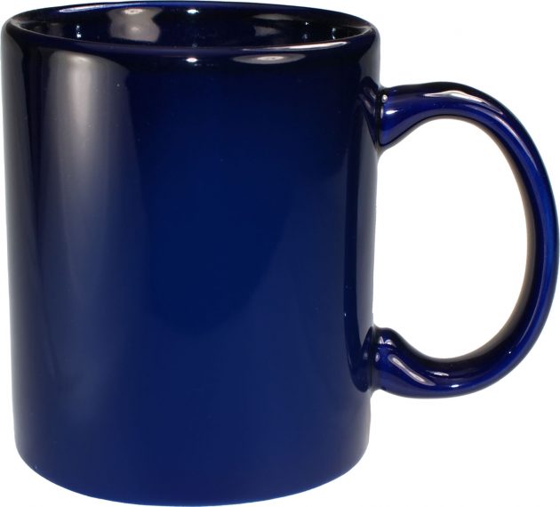 C - Handle Mug, Cobalt-Vitrified - 11 Oz