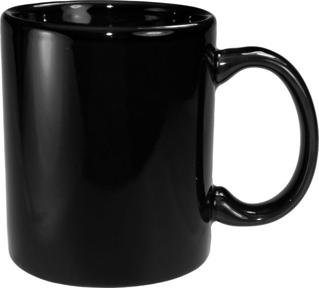 C - Handle Mug, Black-Vitrified - 11 Oz
