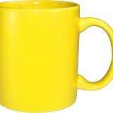 C - Handle Mug, Yellow-Vitrified - 11 Oz
