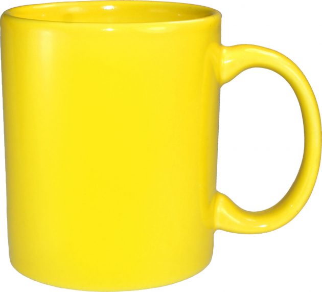 C - Handle Mug, Yellow-Vitrified - 11 Oz