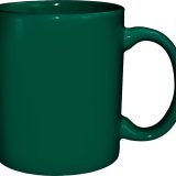C - Handle Mug, Green-Vitrified - 11 Oz