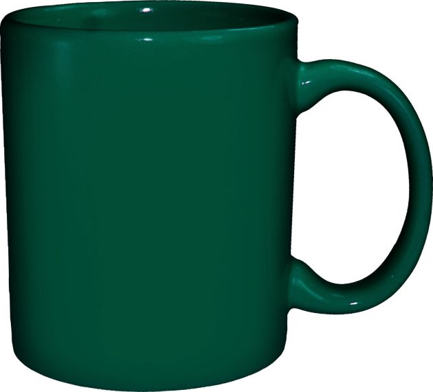C - Handle Mug, Green-Vitrified - 11 Oz