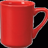 Toledo Mug, Crimson Red - Vitrified - 8.5 Oz