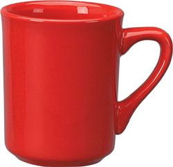 Toledo Mug, Crimson Red - Vitrified - 8.5 Oz