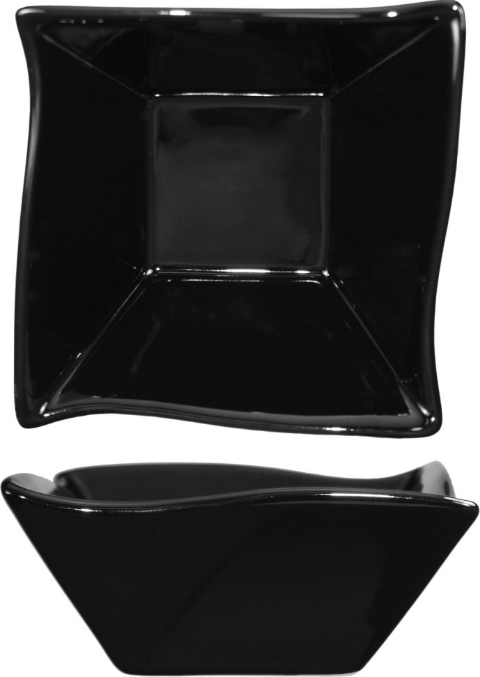 Wave Fruit Dish, 11 oz. - Black 4 3/4"