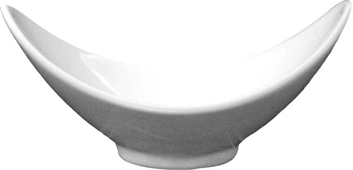 Boat Shaped Bowl, 20 oz., 4 1/2" tall (at tips) 10 1/4" x 7"