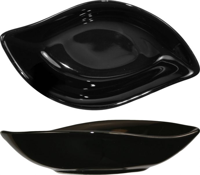 Leaf Fruit Dish, 2.5 oz. - Black 5 1/8" x 3"