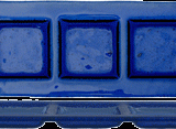 Three Compartment Plate, 15 3/4" x 7", Blue Glass