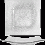 Deep Square Plate, 11 3/4", Clear Glass