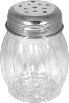 Cheese Shaker Perforated Top w/ plastic base - 6 Oz.