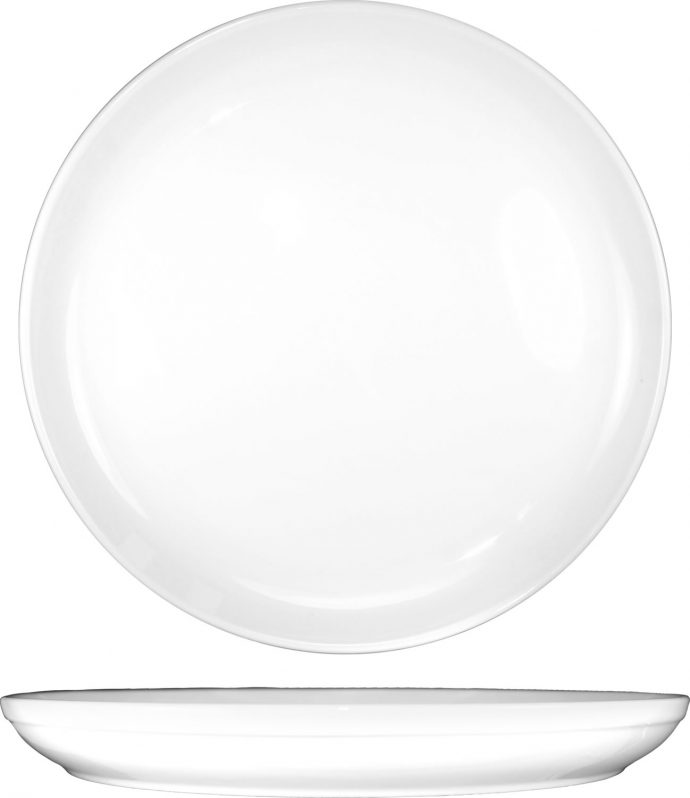 13 1/2" Round Pizza Plate - Eureopean White 13 1/2"