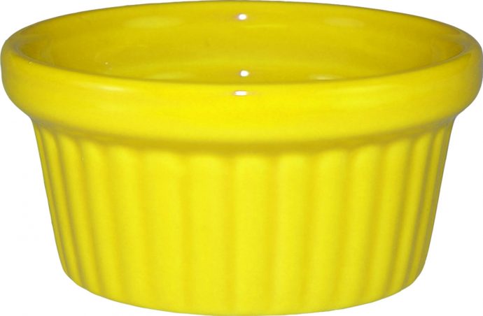 RAMF-2-Y,  2 Oz Fluted Yellow Ramekin 2 Oz