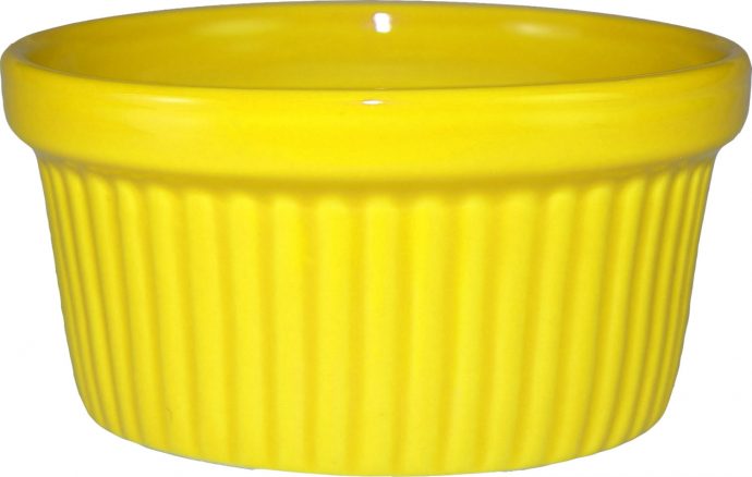 RAMF-3-Y,  3 Oz Fluted Yellow Ramekin 3 Oz