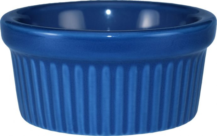 RAMF-4-LB,  4 Oz Fluted Light Blue Ramekin 4 Oz