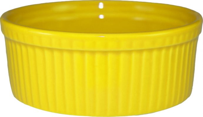 RAMF-8-Y,  6 Oz Fluted Yellow Ramekin 6 Oz