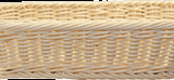 RB-211,  Plastic Rattan Basket - Rectangle 13 3/4" X 7 1/2"