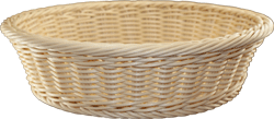 RB-212,  Plastic Rattan Basket - Round 12"