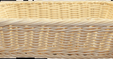 RB-214,  Plastic Rattan Basket - Square 13 1/4"
