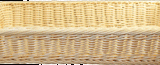 RB-216,  Plastic Rattan Basket - Rectangle 20 1/2" X 12 1/2"