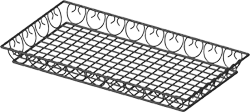 WB-221,  Wire Basket - Rectangle 20" X 12"