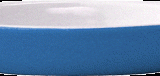 8 Oz. Two Tone Eu. White In/Light Blue Out Oval Welsh Rarebit