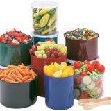 Crock with Lid, 2.7 qt. Red Brown