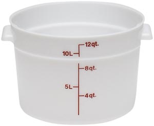 Poly Round Container, 12 qt.