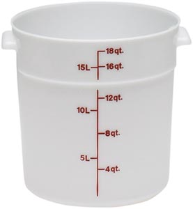 Poly Round Container, 18 qt.