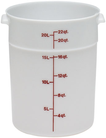 Poly Round Container, 22 qt.