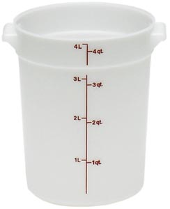 Poly Round Container, 4 qt.