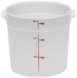 Poly Round Container, 6 qt.