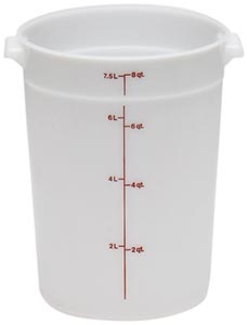 Poly Round Container, 8 qt.