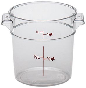 Camwear Round Container, 1 qt.