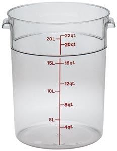 Camwear Round Container, 22 qt.