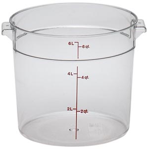 Camwear Round Container, 6 qt.