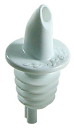 Economy Plastic Pourer, No Collar - White