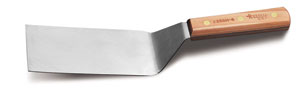 6" x 3" Hamburger Turner, High-Carbon Steel, Beech Handle