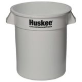 10 Gallon Round Can White (6 ea/pk) NSF STD 21 & 2, FDA & USDA Approved