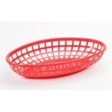 Oval Food Basket Red (654) (3 dz/cs) NSF