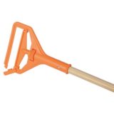 Orange Solid Side Load Mopstick Lacquered Wood Handle 60" O/A (6 ea/cs)