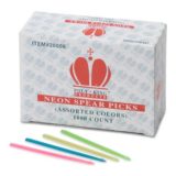 Pick Spear Neon Assorted Colors (10/1000 cs)
