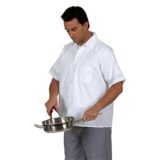 Shirt-Kitchen White Large (12 ea/cs) 100% polester w/ 1  pocket