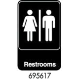 Sign 6 x 9, Restrooms (6ea/bx 12 bx/cs)