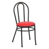 Chair Metal-Bentwood Black frame-Red Seat (2 ea/cs)